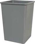 Rubbermaid 35 Gal Gray Square Trash Can Polyethylene, 27-5/8" High X 19-1/2" .... Fixed Price $175.71.
