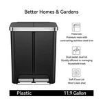 Better Homes & Gardens Kitchen Recycle Trash Can, 16 Gal, Black. Fixed Price $62.99.