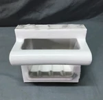 Vtg White Fairfacts Ny Ceramic Soap Holder & Grab Bar Tile In Mount 1123-25B. Fixed Price $89.00.