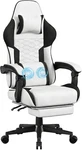 Gaming Chair W/ Massage,pocket Spring Seat,ergonomic Computer Footrest. Fixed Price $110.19.