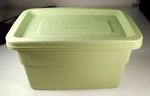 Vintage Rubbermaid Roughneck Tote Green Storage Container 1 Gallon. Fixed Price $25.00.