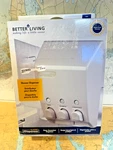 Better Living Classic Soap Dispenser 430ML 3-CHAMBER, Push-button White. Fixed Price $93.75.