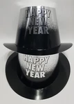 Lot Of 2 Beistle Happy New Year Paper Top Hat, Silver/black, Age 14+. Fixed Price $12.99.