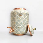 Handcrafted Ceramic Water Dispenser 8L With Copper Tap Traditional Floral Design. Fixed Price $110.35.