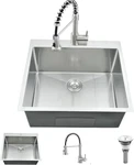 Inch Drop Utility Sink With Faucet, 25"X22"X12" Laundry 16 Ga. Fixed Price $479.97.