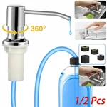1/2 Pcs 360 Stainless Steel Kitchen Sink Liquid Soap Dispenser Pump Bottle Tube. Fixed Price $10.99.