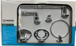 Moen Aspen Chrome Accessory 6 Pcs Bar, Hook, Paper Holder, Ring, Soap. Fixed Price $34.99.