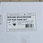 Westbrass Mushroom Tip-toe Tub Trim Set With Floating Faceplate, Satin Nickel.... Fixed Price $31.20.
