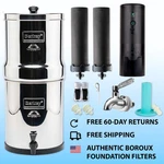 Berkey Gravity Water W/ 2 Wqa Certified Boroux Foundation Black Filters. Fixed Price $445.49.
