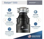 Insinkerator Badger 500 1/2 Hp Continuous Feed Garbage Disposal. Fixed Price $129.99.