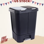 New Dual Trash & Recycling Bin 40L Slow Close Lid Black SNS402-B. Fixed Price $63.14.
