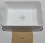 Luxier 19" Rectangular Bathroom Ceramic Art Basin White Vessel Sink CS-013. Fixed Price $89.00.