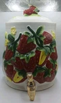 Tuscany Strawberry Hand Painted Ceramic Collection By Ack (beverage Dispenser). Fixed Price $99.99.