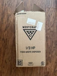 Westcraft WC13HP 1/3 Continuous Feed Food Waste Disposer W/ Manual. Fixed Price $65.00.
