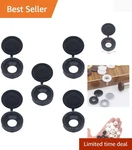50 Pcs Plastic Hinged Screw Cover Caps Easy Snap-on Flip Tops Black. Fixed Price $6.99.