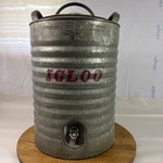 Vintage Igloo Galvanized 5 Gallon Drinking Water Perm-a-lined Cooler Dispenser. Fixed Price $99.99.