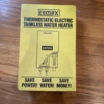 Eemax EX95T Thermostatic Electric Instantaneous (tankless) Water Heater. Fixed Price $150.00.