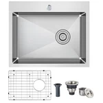 Kitchen Sink, 22 X 18 Inch Drop 304 Stainless Steel Ce.... Fixed Price $246.13.