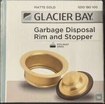 New Glacier Bay Garbage Disposal Rim And Stopper Stainless Steel Matte Gold. Fixed Price $15.99.