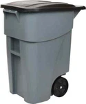 Rubbermaid FG9W2700GRAY 50 Gal Rectangle Polyethylene Trash Can With Lid. Fixed Price $201.62.