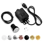 Top Air Switch Kit Garbage Disposal Part Cleesink Short 2.5" Brushed. Fixed Price $58.95.