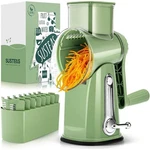 Hand Crank Food Grater W/ 5 Blades Rotary Cheese Shredder Kitchen Countertop New. Fixed Price $47.50.