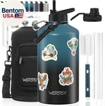 Gallon Water Bottle Insulated(cold For 48 Hrs),bpa Free&leak PROOF,128OZ Stain. Fixed Price $47.43.