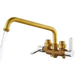Aolemi Laundry Utility Sink Faucet Wall 9 Inch Spout, Chrome And Brass. Fixed Price $80.23.