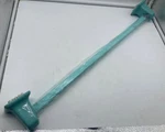 Vintage Turquoise Aqua Blue Ceramic Bathroom Towel Bar Holder Brackets W/ Rod. Fixed Price $34.99.