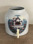 Goldwell Designs Bird House & Floral Water Dispenser Crock. Fixed Price $48.00.