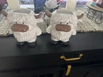 Highland Cow Ceramic Soap Dispenser - White Brown Black. Fixed Price $30.00.