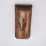 Vintage Wall Mounted Wood Towel Holder Marble Carved Wheat Nature Farmhouse. Fixed Price $11.99.