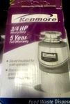 New Kenmore Food Waste Disposer 42/60563 3/4 Hp Discontinued Sears Oem. Fixed Price $115.00.
