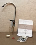 New Faucet Chrome Finish W/ Black Lever 7/16" Adapter Fits Everpure LVRO-75HE. Fixed Price $59.99.