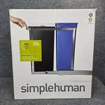Simplehuman CW1016 35L/9.3 Gal Dual Compartment Pull Out Recycling Bin/trash Can. Fixed Price $50.00.