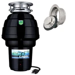 Eco Logic Kitchen Garbage Disposal With Polished Chrome Sink Flange, 1.25. Fixed Price $189.99.