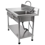 240LBS Kitchen Sink W/drawer Commercial Stainless Steel Hot & Cold Water. Fixed Price $191.25.