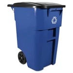 Trash Can Rollout Brute 50 Gal Blue Wheels Rubbermaid Commercial FG9W2700. Fixed Price $209.99.