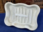 C.1930 Porcelain "standard" Soap Dish W/ Brass Mount Post No Cracks Chips. Fixed Price $39.00.