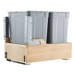 Double 35QTX2 Pullout Waste Container Under Cabinet Kitchen Trash Can. Fixed Price $142.99.