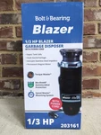 Bolt & Bearing 1/3 Blazer Garbage Disposal Wth Power Cord Septic Safe 203161. Fixed Price $65.00.