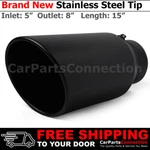 Angled Black 15 Inch Bolt On Exhaust Tip Out Stainless Truck 203080. Fixed Price $39.99.