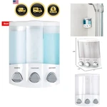 Products, White 76354 Euro Series Trio 3-CHAMBER Soap And Shower Dispenser. Fixed Price $65.99.