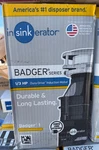 Insinkerator Badger With Cord Garbage Disposal, 1, 1/3 Hp. Fixed Price $99.00.