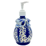 Casa Fiesta Designs Blue And White Talavera Ceramic Soap Dispenser Lotion. Fixed Price $55.98.