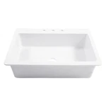 Sinkology Jackson Crisp White Fireclay Drop-in Kitchen 33 Inch Single .... Fixed Price $437.57.