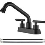 Aolemi Utility Sink 4 Inch Centerset, Laundry Faucets Matte Black. Fixed Price $58.20.
