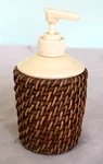 Bed & Breakfast Boho Lamont Wicker Rattan Ceramic Soap Dispenser Bottle. Fixed Price $19.97.