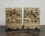 Vintage Carved Chinese Floral Nature 19-20TH Century (2PC). Fixed Price $30.00.