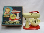 1950'S Kenmore Toy Tin Kitchen Mixer Battery Operated W/box Made Japan Works. Fixed Price $143.95.